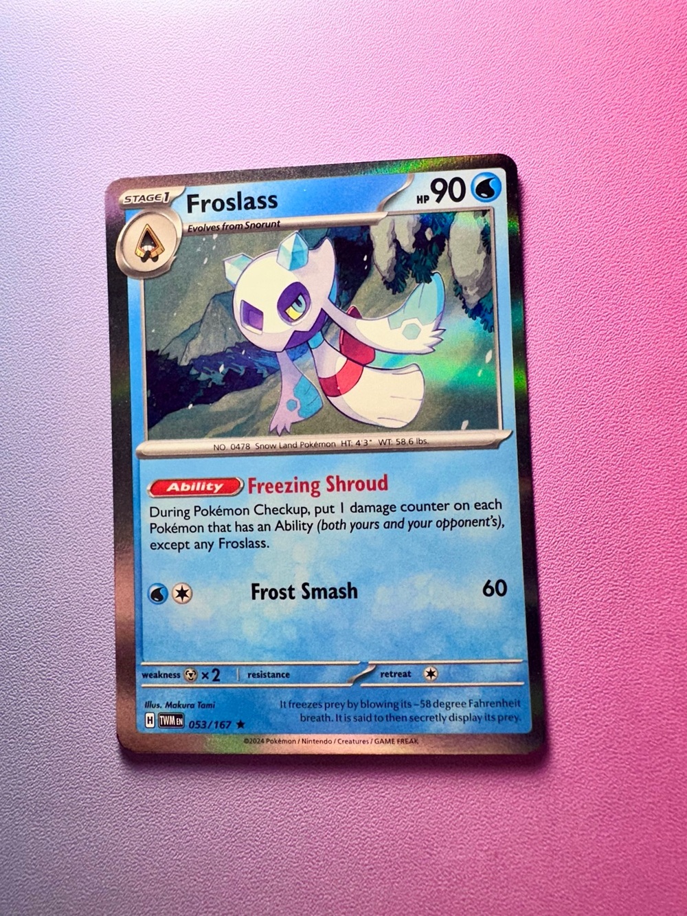 froslass - 053/167 (holo rare) — pokémon: twilight masquerade